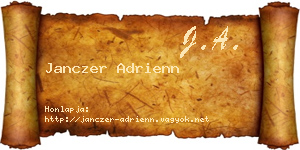 Janczer Adrienn névjegykártya